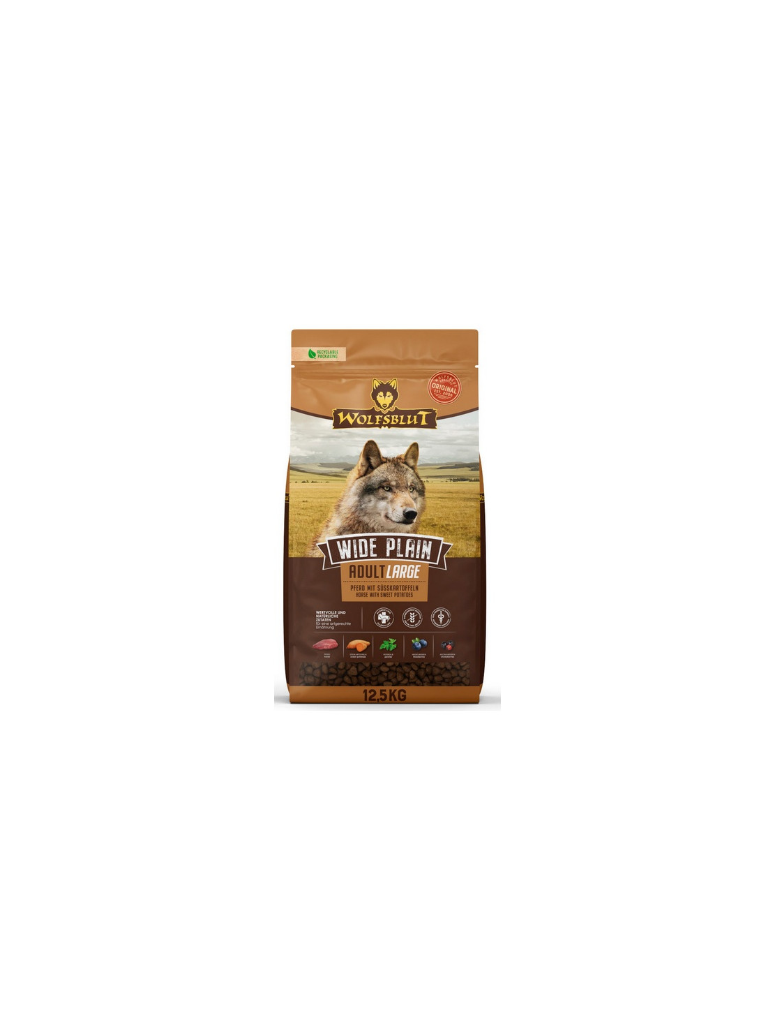 Wolfsblut Dog Wide Plain Large Breed - konina i bataty 12,5kg