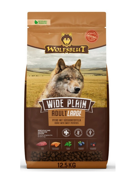 Wolfsblut Dog Wide Plain Large Breed - konina i bataty 12,5kg