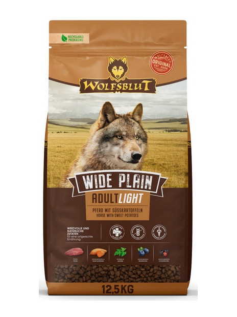 Wolfsblut Dog Wide Plain Adult Light - konina i bataty 12,5kg