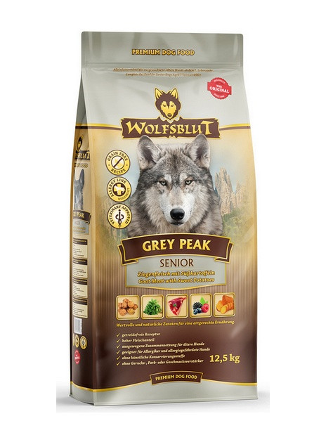 Wolfsblut Dog Grey Peak Senior - koza i bataty 12,5kg