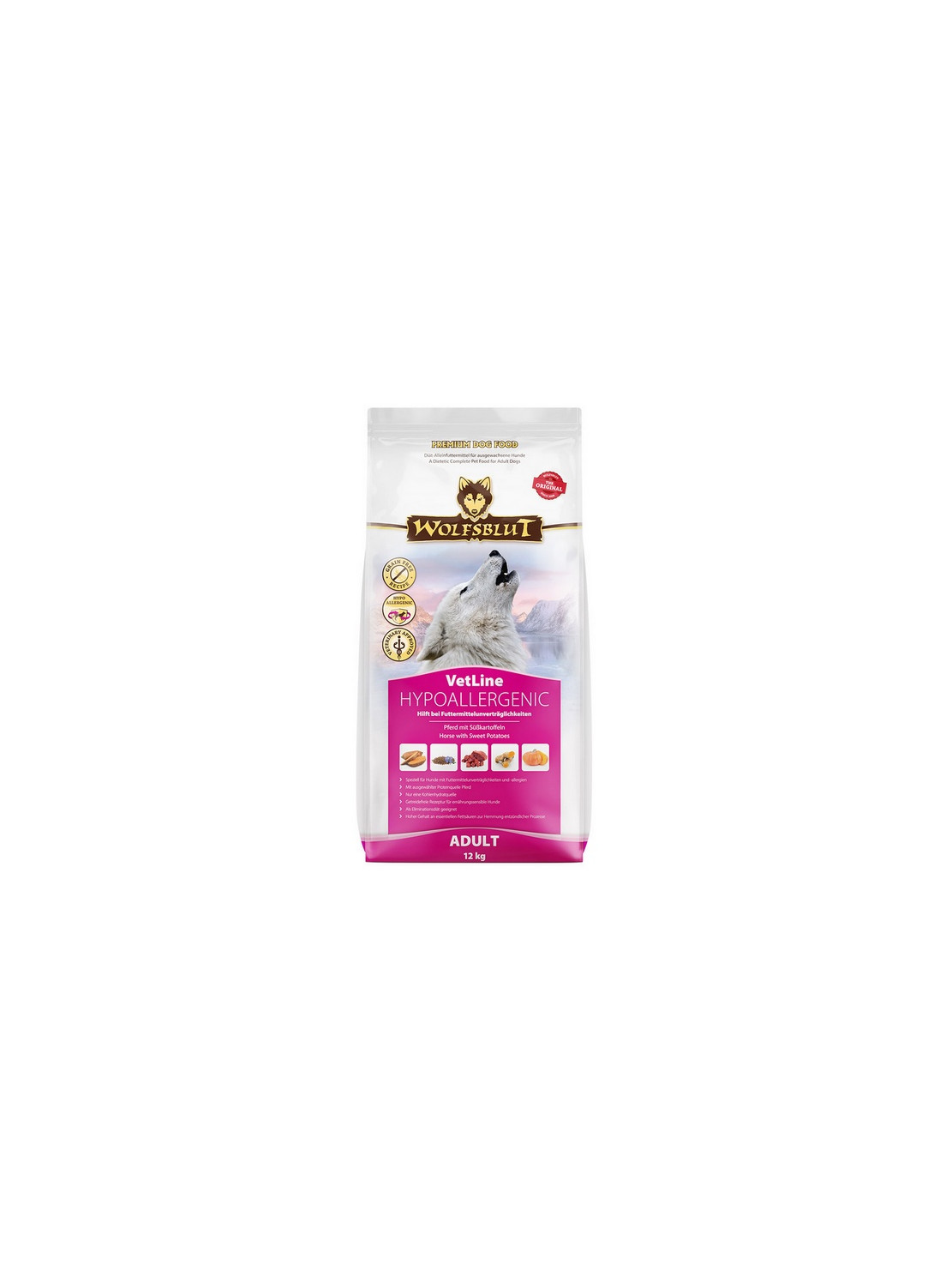 Wolfsblut Dog VetLine Hypoallergenic - konina i bataty 12kg