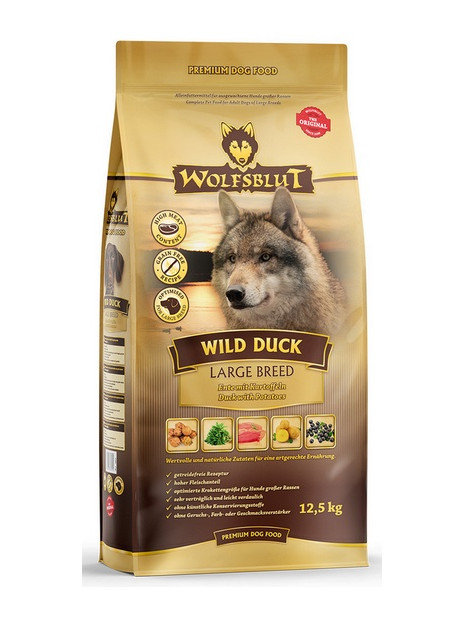 Wolfsblut Dog Wild Duck Large - kaczka i ziemniaki 12,5kg