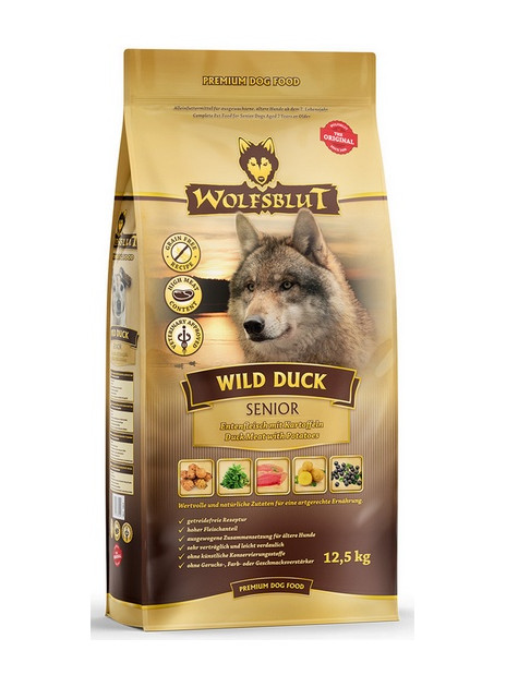 Wolfsblut Dog Wild Duck Senior - kaczka i bataty 12,5kg