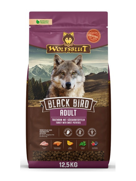 Wolfsblut Dog Black Bird Adult Large - indyk i bataty 12,5kg