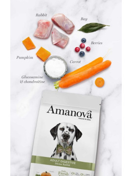 Amanova Dog Adult Digestive Divine Rabbit - królik 10kg