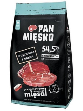 Pan Mięsko Karma sucha dla psa - wieprzowina i dzik chrupki XL 20kg
