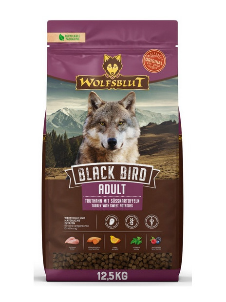 Wolfsblut Dog Black Bird Adult - indyk i bataty 12,5kg