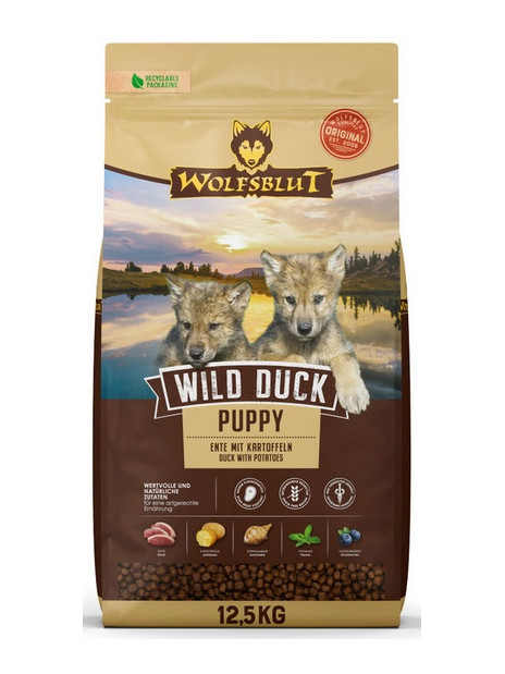 Wolfsblut Dog Wild Duck Puppy - kaczka i bataty 12,5kg