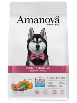 Amanova Dog Adult Sensitive Salmon Deluxe - łosoś 10kg