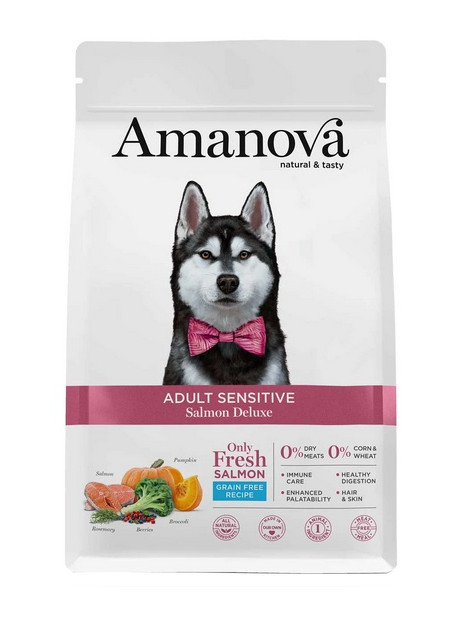 Amanova Dog Adult Sensitive Salmon Deluxe - łosoś 10kg