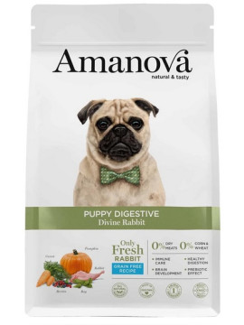 Amanova Dog Puppy Digestive Divine Rabbit - królik 7kg