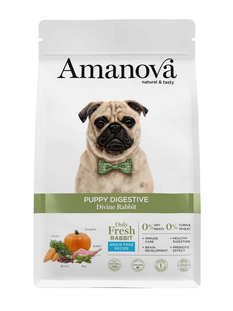 Amanova Dog Puppy Digestive Divine Rabbit - królik 7kg