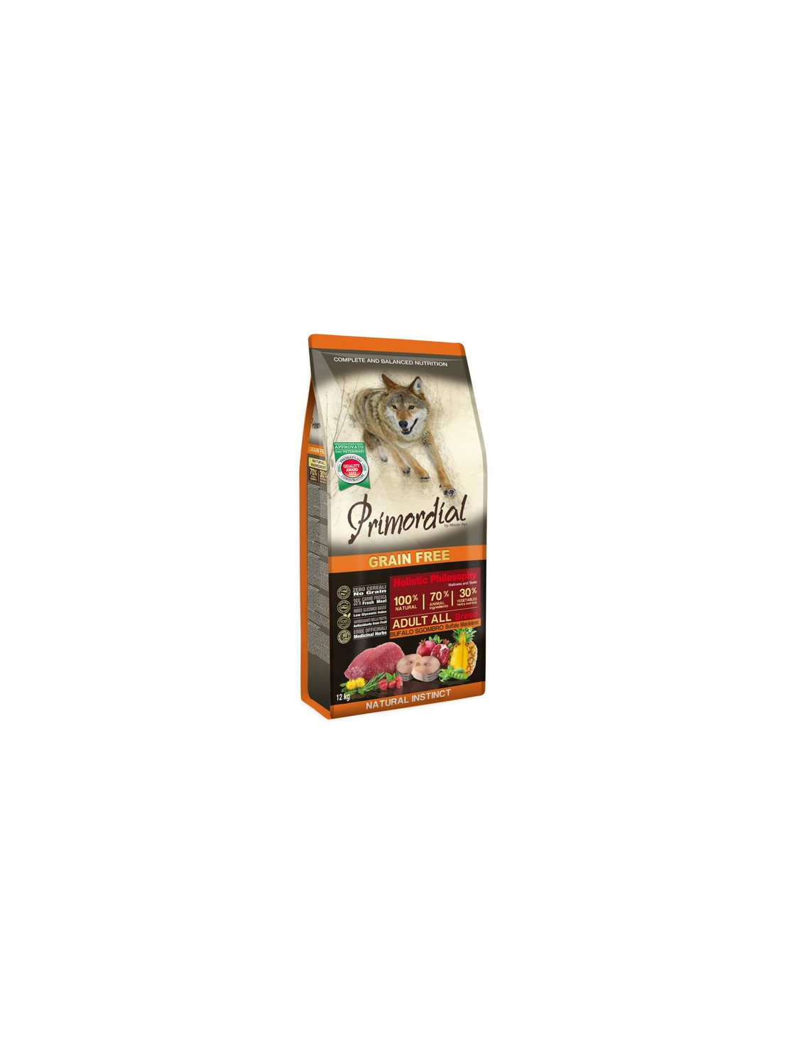 Primordial Dog Grain Free Adult Buffalo & Mackerel 12kg