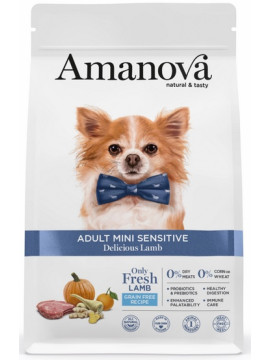 Amanova Dog Adult Mini Sensitive Delicious Lamb - jagnięcina 7kg