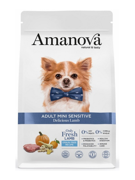 Amanova Dog Adult Mini Sensitive Delicious Lamb - jagnięcina 7kg