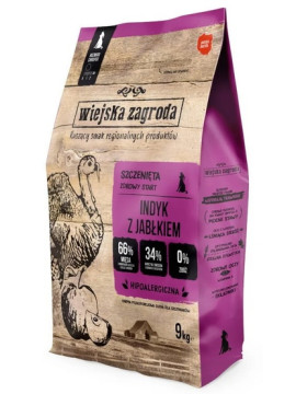 Wiejska Zagroda Indyk z jabłkiem Puppy 9kg