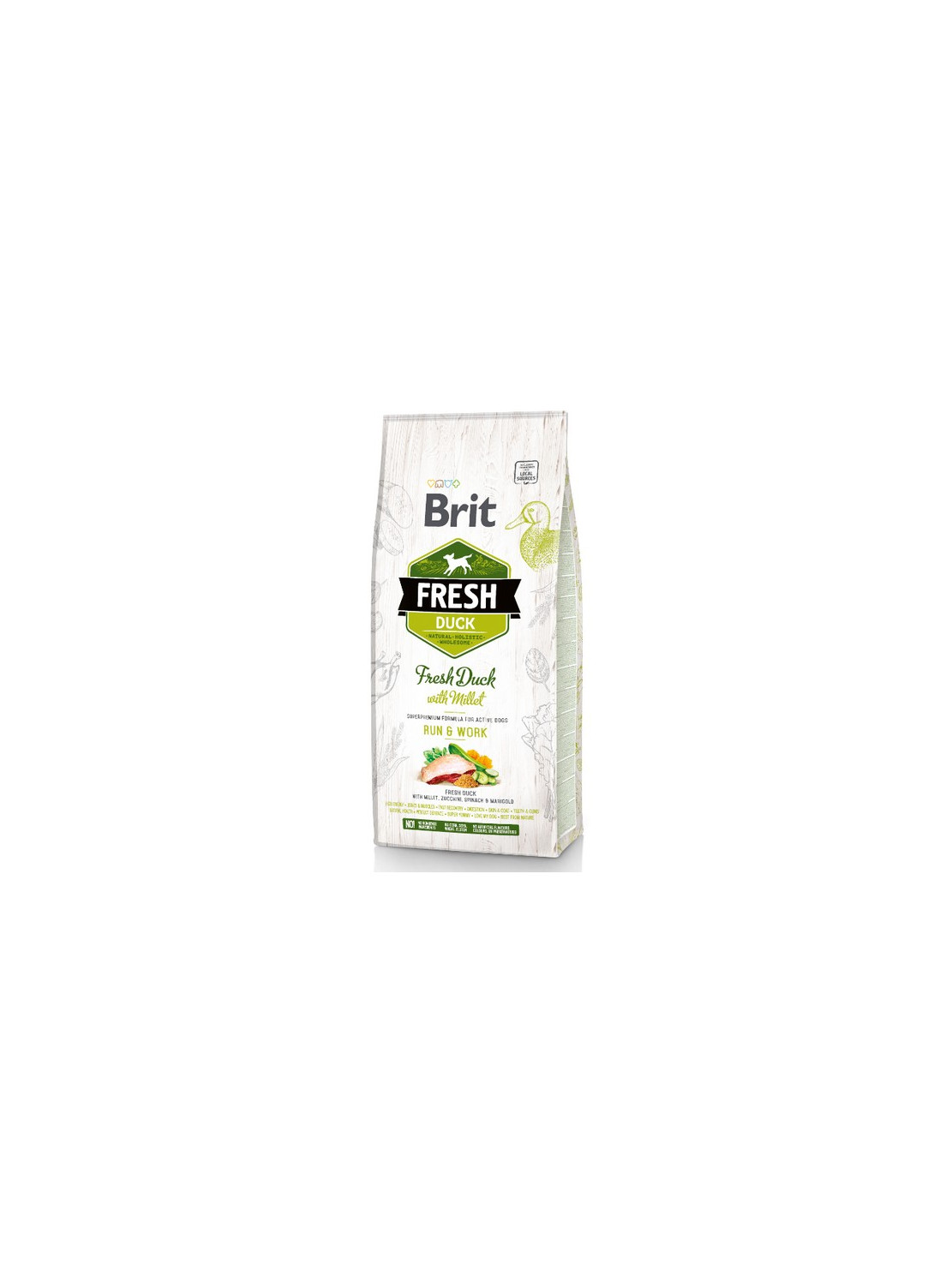 Brit Fresh Dog Adult Active Duck & Millet 12kg