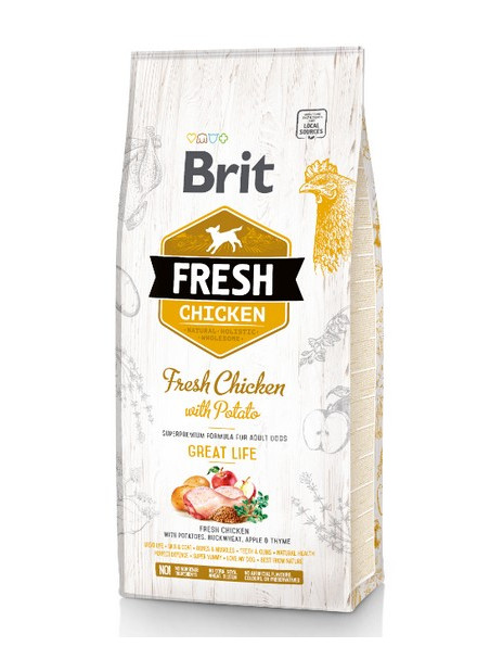Brit Fresh Dog Adult Chicken & Potato 12kg