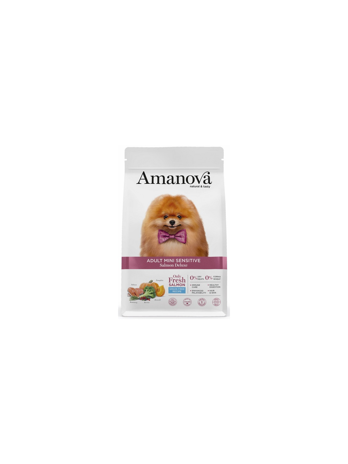 Amanova Dog Adult Mini Sensitive Salmon Deluxe - łosoś 7kg