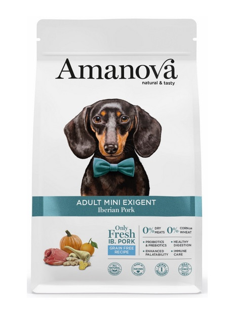 Amanova Dog Adult Mini Exigent Iberian Pork - wieprzowina 7kg