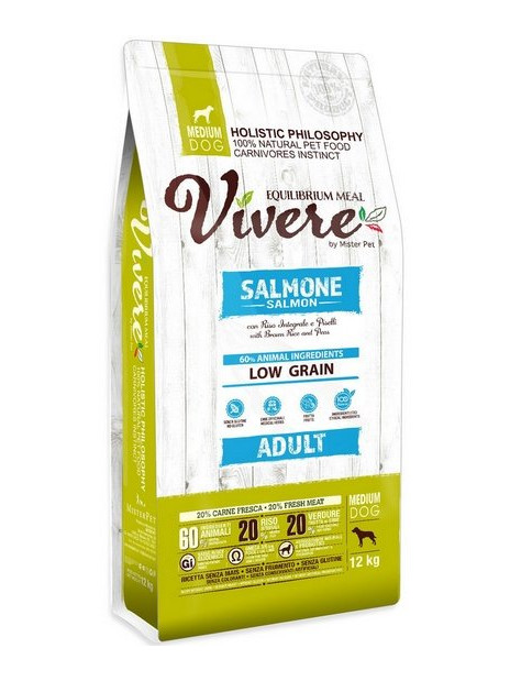 Vivere Dog Medium Adult Salmon 12kg Karma Monobiałkowa z Łososiem