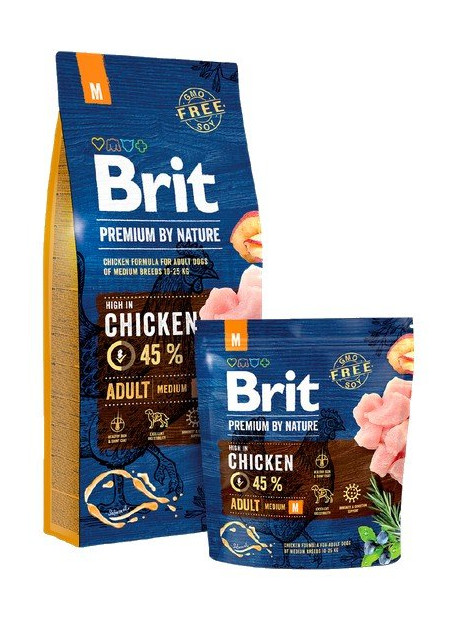 Brit Premium By Nature Adult M Medium 15kg