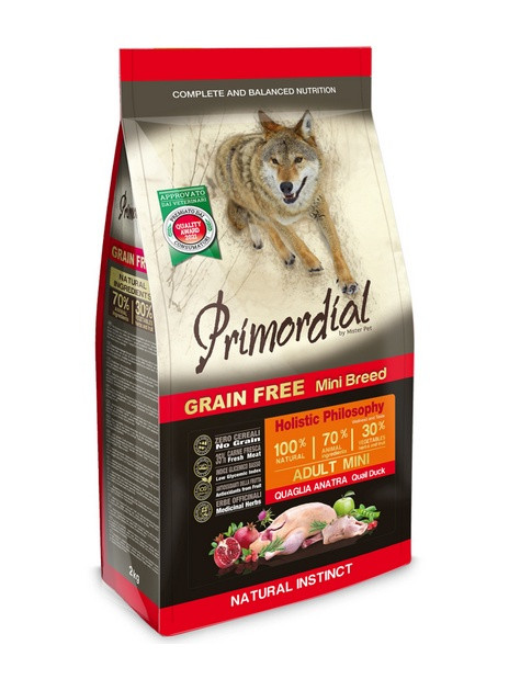 Primordial Dog Grain Free Mini Adult Quail & Duck 6kg