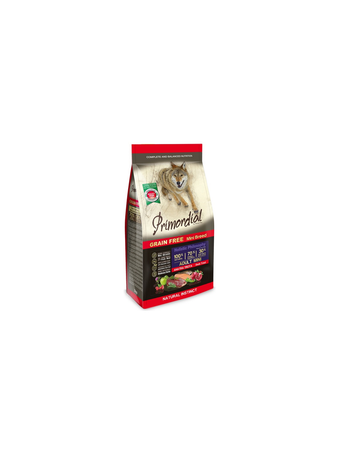 Primordial Dog Grain Free Mini Adult Duck & Trout 6kg