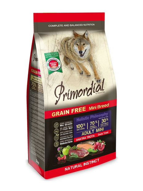 Primordial Dog Grain Free Mini Adult Duck & Trout 6kg