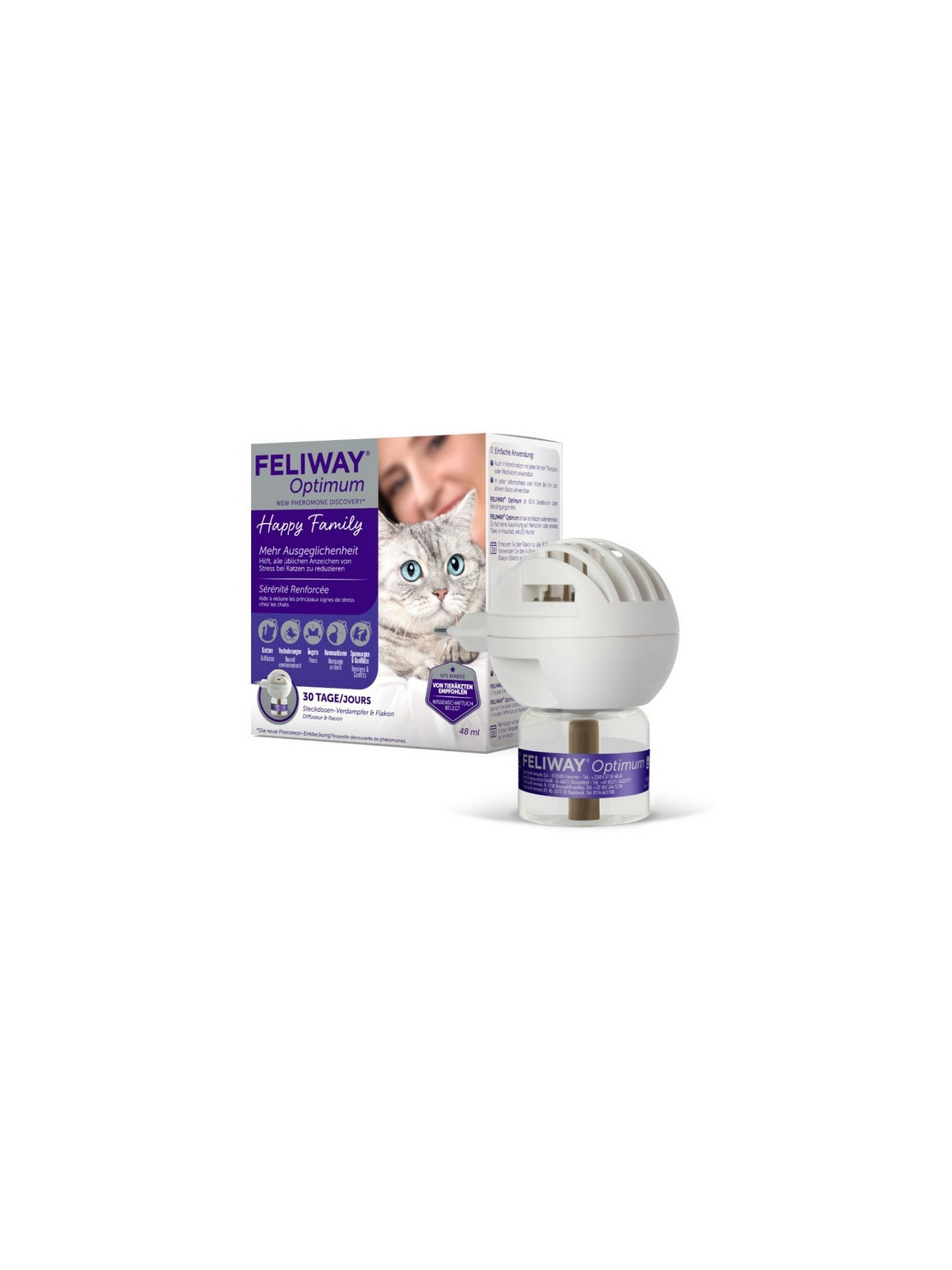Feliway Optimum - kocie feromony Zestaw Startowy (Dyfuzor+wkład)