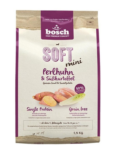 Bosch Soft Mini Perliczka & Bataty 2,5kg