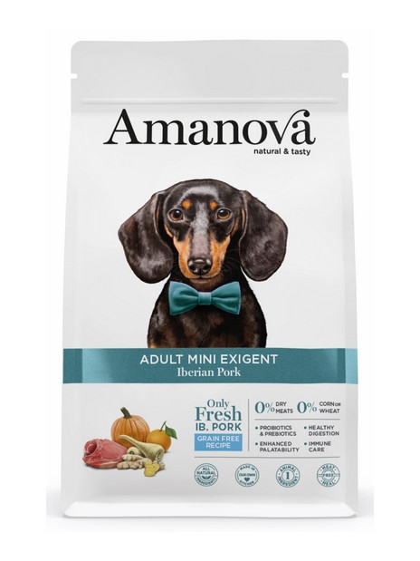 Amanova Dog Adult Mini Exigent Iberian Pork - wieprzowina 2kg