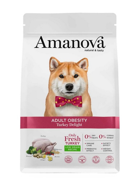 Amanova Dog Adult Obesity Turkey Delight - indyk 2kg