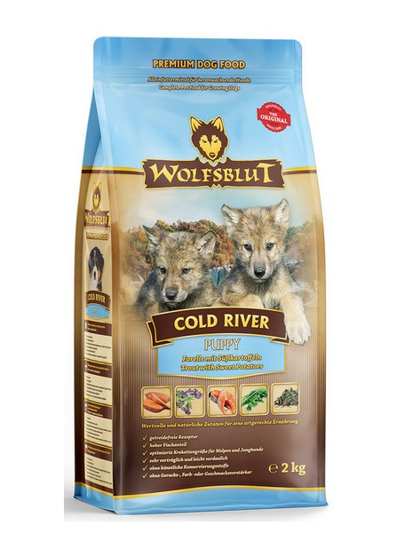 Wolfsblut Dog Cold River Puppy - pstrąg i bataty 2kg