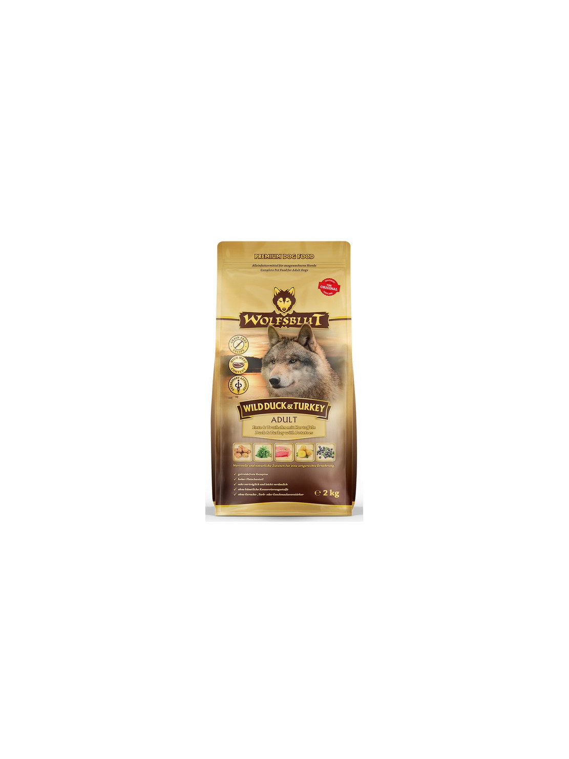 Wolfsblut Dog Wild Duck & Turkey - kaczka, indyk i bataty 2kg