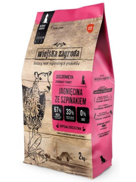 Wiejska Zagroda Jagnięcina ze szpinakiem Puppy 2kg