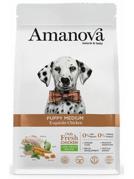 Amanova Dog Puppy Medium Exquisite Chicken - kurczak 2kg