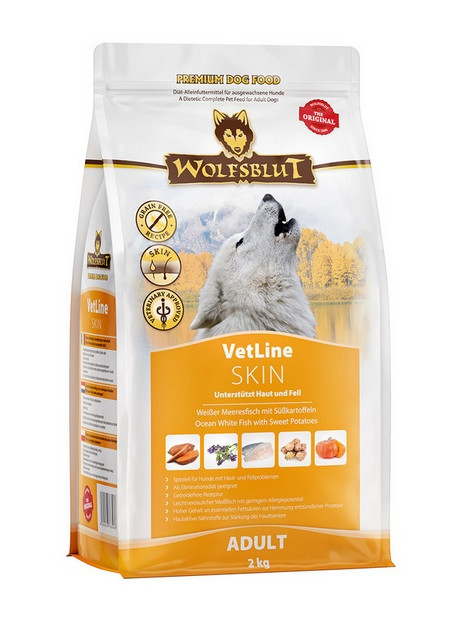 Wolfsblut Dog VetLine Skin - biała ryba oceaniczna i bataty 2kg