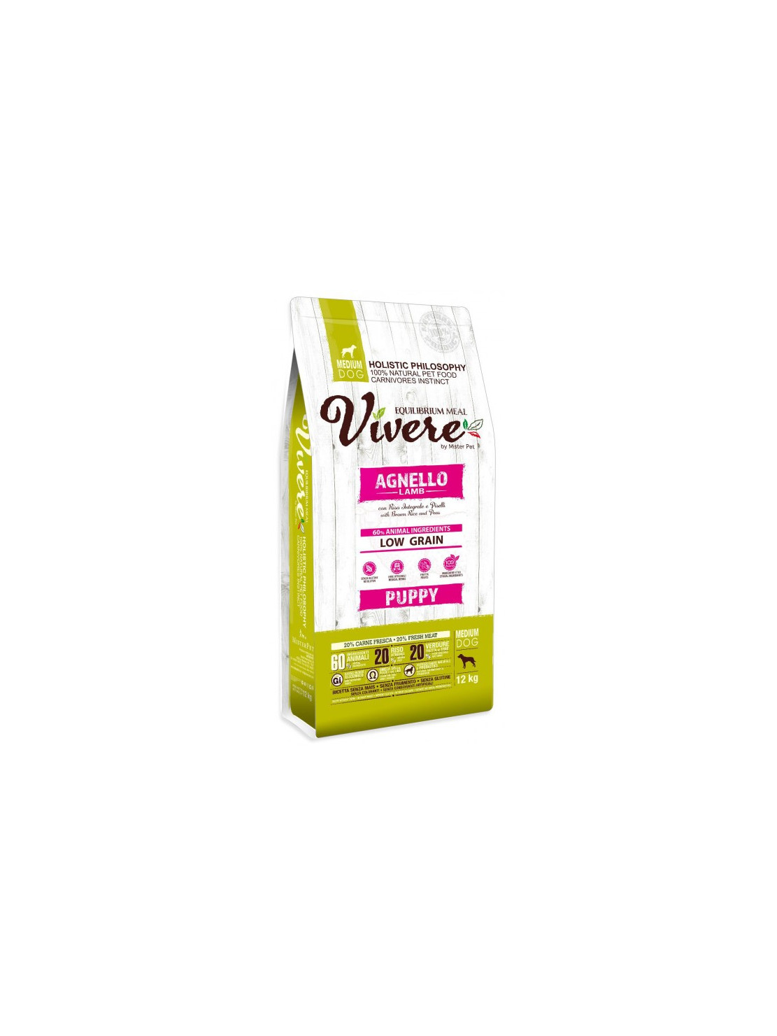 Vivere Dog Medium Puppy Lamb 3kg
