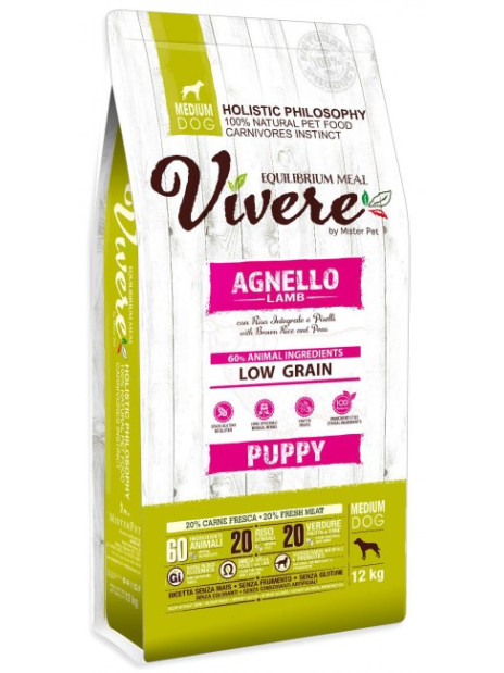 Vivere Dog Medium Puppy Lamb 3kg