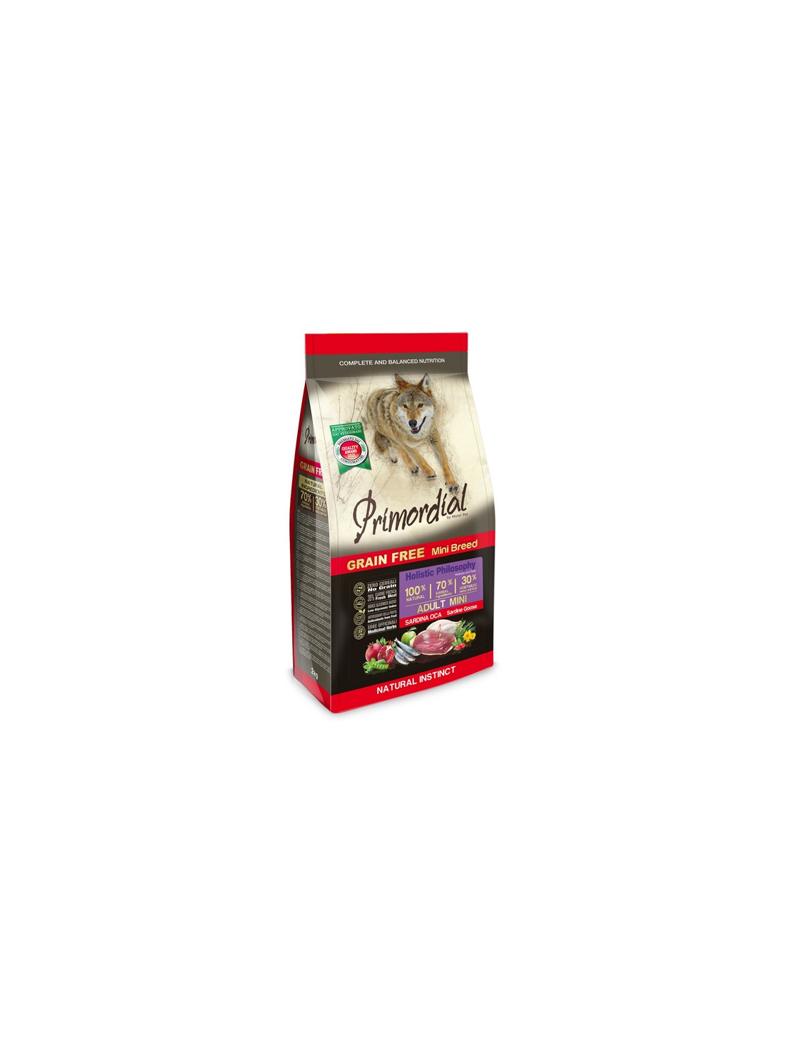 Primordial Dog Grain Free Mini Adult Sardine & Goose 2kg