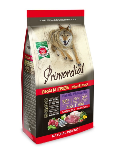 Primordial Dog Grain Free Mini Adult Sardine & Goose 2kg