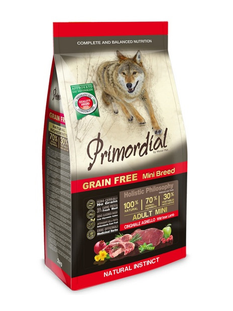 Primordial Dog Grain Free Mini Adult Wild Boar & Lamb 2kg