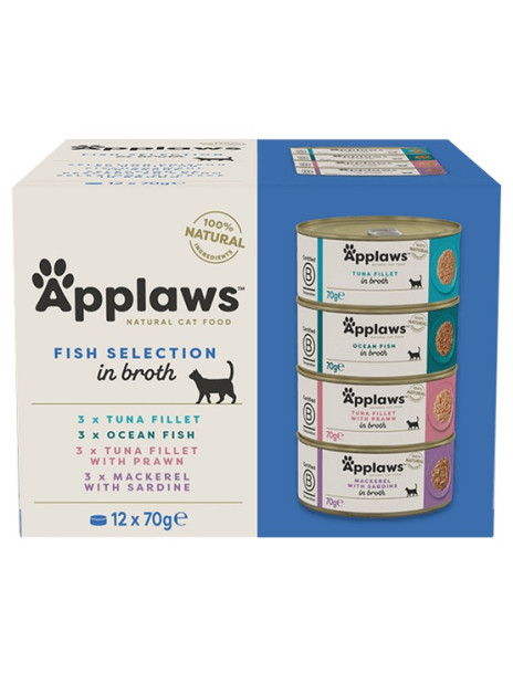 Applaws puszki dla kota Multipack Fish 12x70g