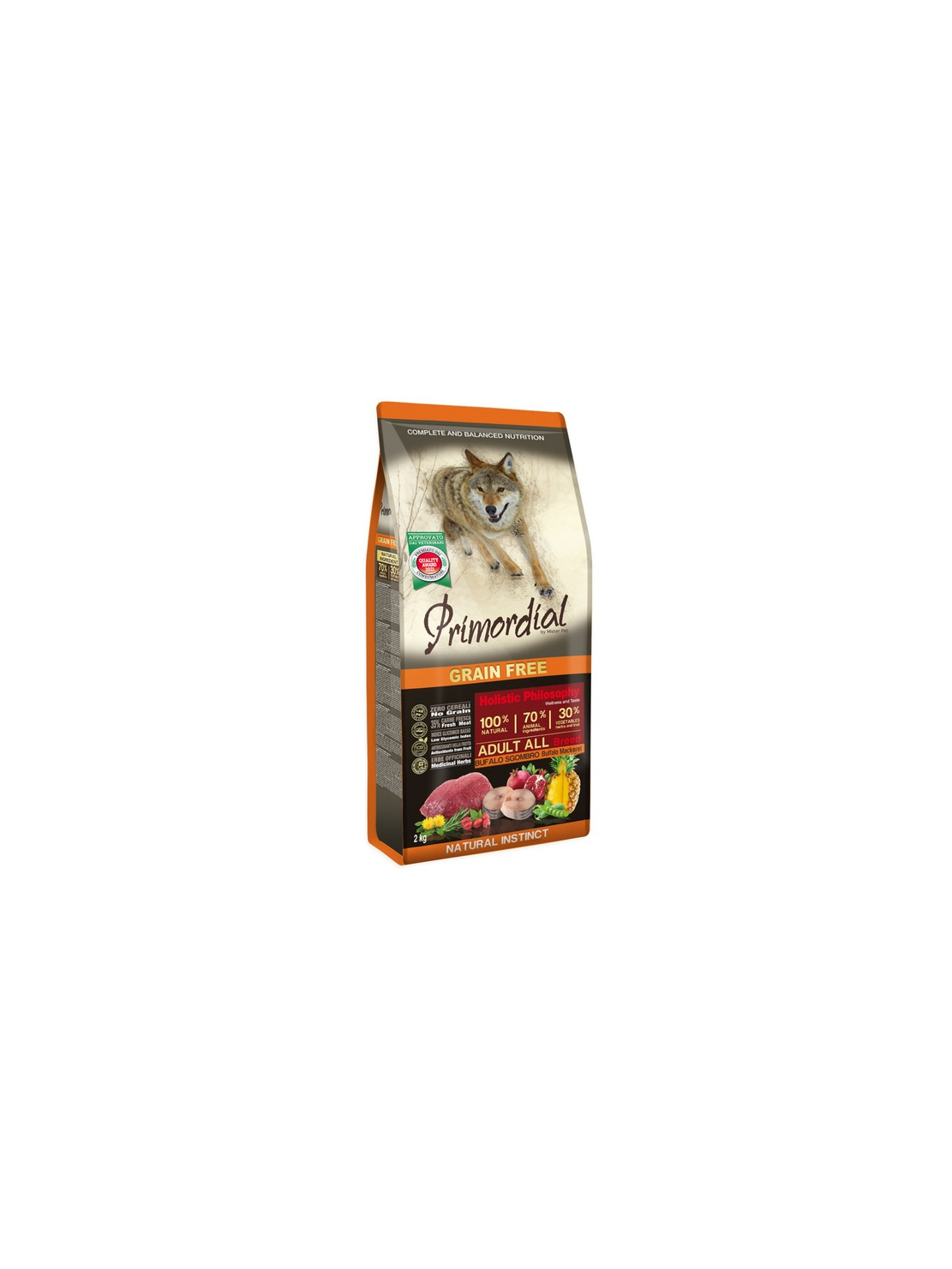 Primordial Dog Grain Free Adult Buffalo & Mackerel 2kg