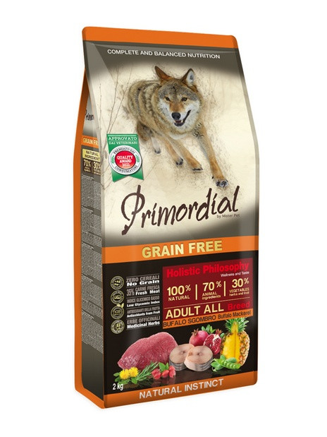 Primordial Dog Grain Free Adult Buffalo & Mackerel 2kg