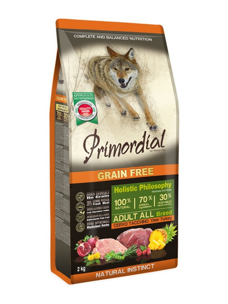 Primordial Dog Grain Free Adult Deer & Turkey 2kg