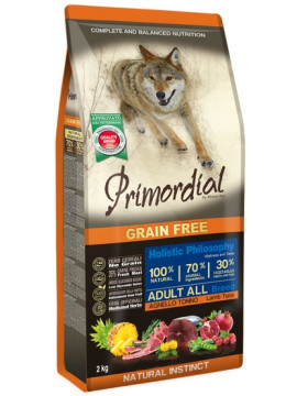 Primordial Dog Grain Free Adult Tuna & Lamb 2kg