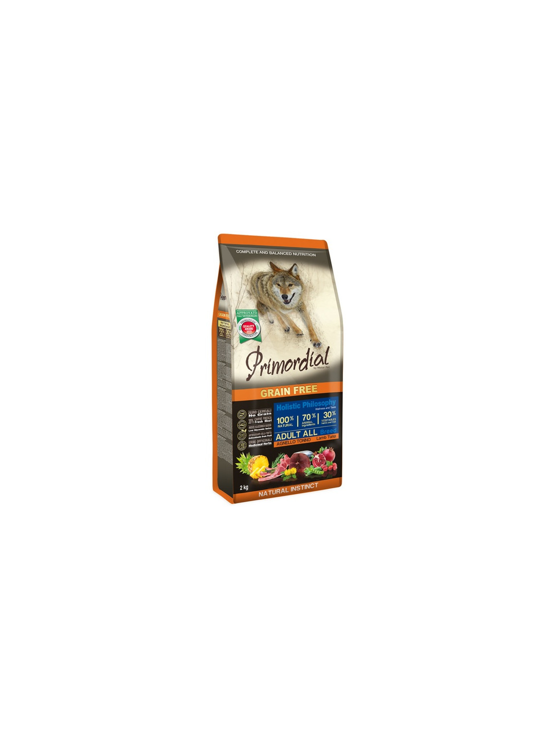 Primordial Dog Grain Free Adult Tuna & Lamb 2kg
