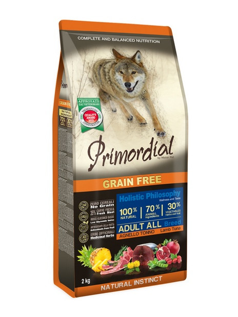 Primordial Dog Grain Free Adult Tuna & Lamb 2kg